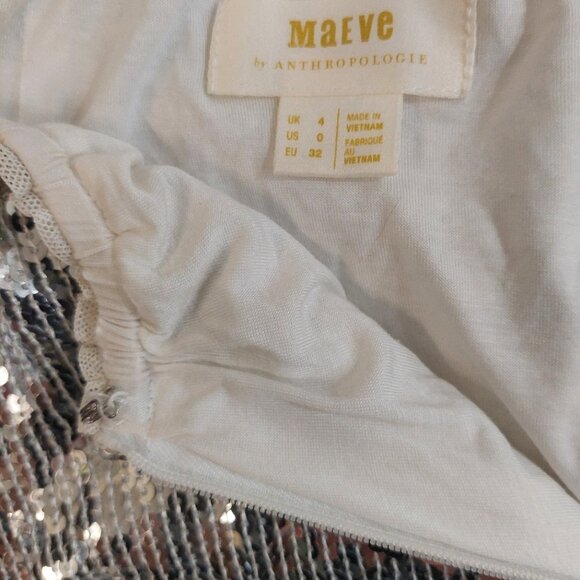 💥INSANELY BEAUTIFUL!💥Roaring 20s Vibe Tatiana Fringed Sequin Skirt in Silver - Picture 16 of 16